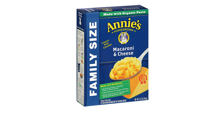 Annie’s Family Size Macaroni and Cheese, Pasta & Classic Mild Cheddar Mac and Cheese – Pack of 6 – Just $6.40!