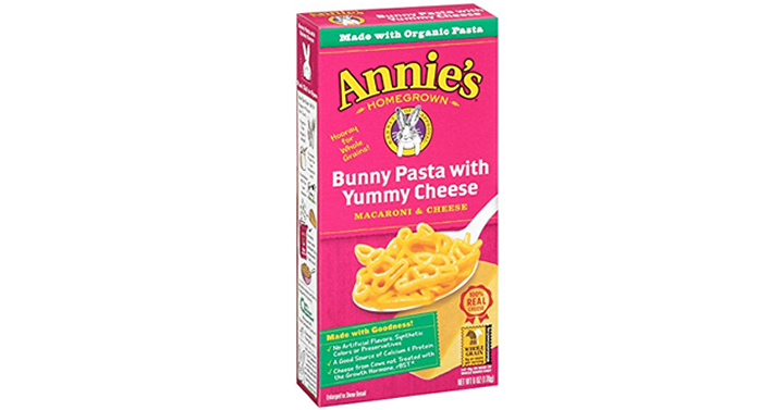 Annie’s Macaroni and Cheese, Bunny Pasta with Yummy Cheese, 6 oz Box – Pack of 12 – Just $5.10!