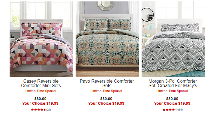 Macy’s: 3 Piece Comforter Set Only $19.99!