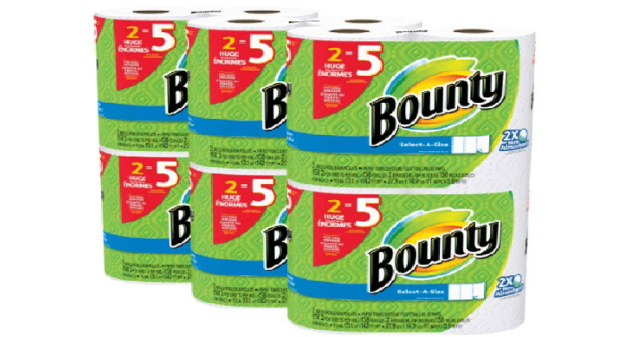 Bounty Select-a-Size Paper Towels Huge Roll 12 Count Only $21.99 Shipped! That’s Only $0.73 per Regular Roll!