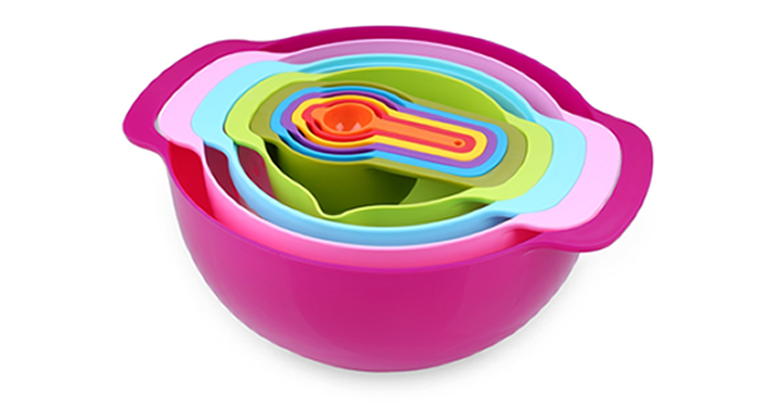 Multi Colored Mixing Bowls and Measuring Cups Set – Just $16.69!