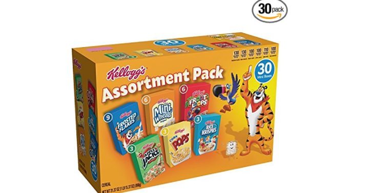Kellogg’s Breakfast Cereal (Single-Serve Boxes, 30-Count) Only $9.68 Shipped!