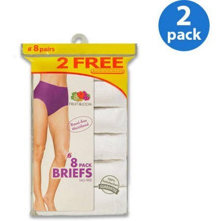 Fruit of the Loom Ladies’ White Cotton Briefs 8 Pack Only $6.74!