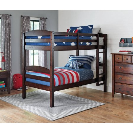 Better Homes and Gardens Leighton Twin Over Twin Wood Bunk + Mattresses Only$189.00!