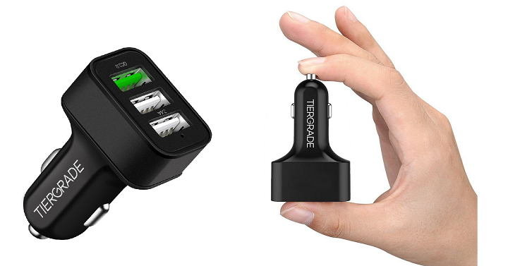 Amazon: Tiergrade 3 Port Car Charger Only $7.99!