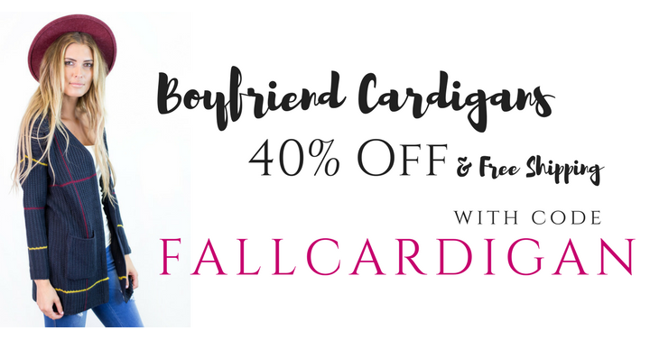 Fashion Friday at Cents of Style! Boyfriend Cardigans for 40% OFF! Free shipping!