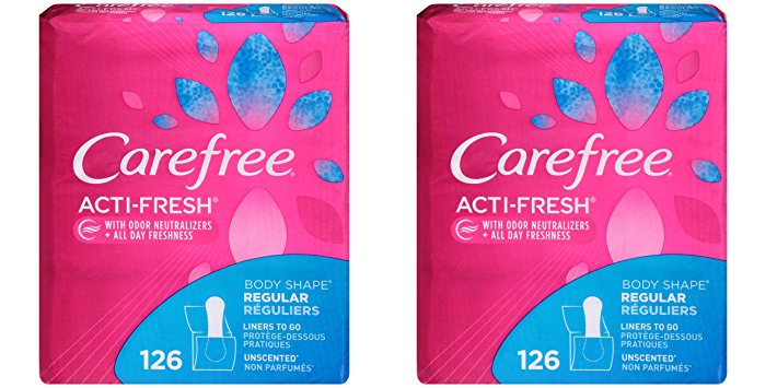 Carefree Ultra-Thin Panty Liners 126ct Only $4.74!