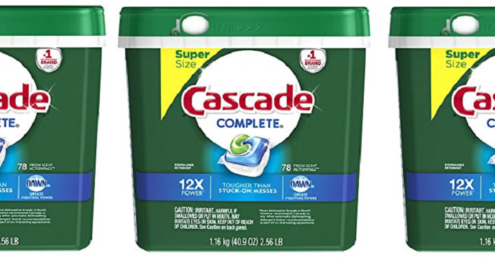 Cascade Complete ActionPacs Dishwasher Detergent 78 Count Only $11.64 Shipped!