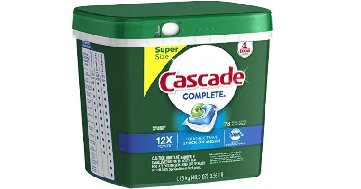 Cascade Complete ActionPacs Dishwasher Detergent (78 Count) Only $7.84 Shipped!