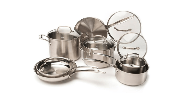 CUISINART 12-Piece Stainless Steel Cookware Set – Just $129.99!