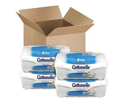 Cottonelle Fresh Care Flushable Cleansing Cloths Refillable Tub (Pack of 4) – Only $8.67!