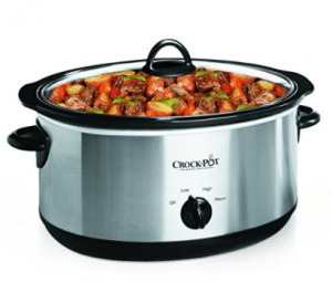 Crock-Pot 7-Quart Oval Manual Slow Cooker, Stainless Steel $17.99!