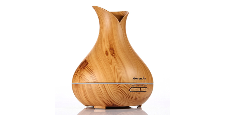 Aroma Essential Oil 400ml Diffuser Humidifer – Cool Mist with Colorful Lights, 4 Setting Timer and Wood Grain Finish – Just $25.89!