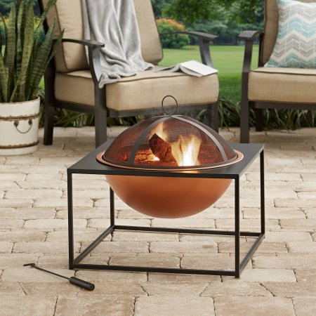 Walmart: 26″ Square Fire Pit with Copper Finish Bowl Only $35.08! (Reg $79.87)