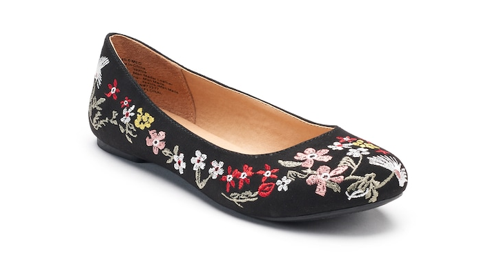 Kohl’s 30% Off! Earn Kohl’s Cash! Spend Kohl’s Cash! Stack Codes! FREE Shipping! Evie Women’s Floral Ballet Flats – Just $24.49!