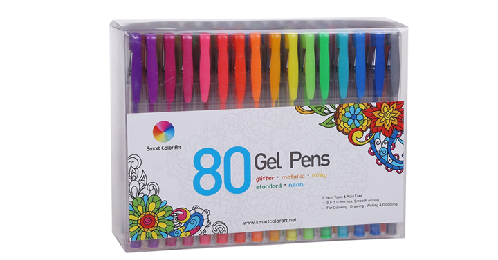 Smart Color Art 80 Colors Gel Pens Set – Just $12.99!