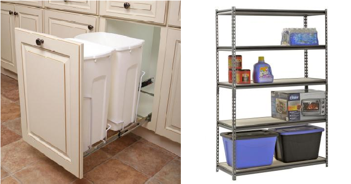 Home Depot: Up to 30% off Garage Rack Shelving and Pull-Out Trash Cans! Prices Start at Only $32.99!