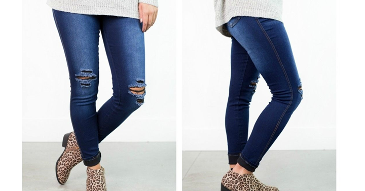 Distressed Jeggings in Regular & Plus from Jane – Just $15.99!