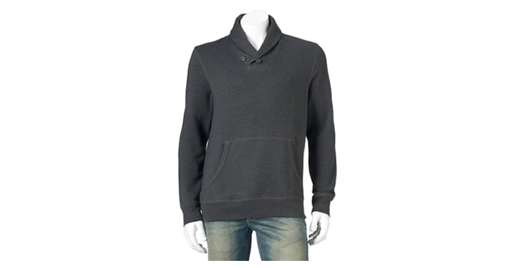 Kohl’s 30% Off! Earn Kohl’s Cash! Spend Kohl’s Cash! Stack Codes! FREE Shipping! Men’s SONOMA Goods for Life Classic-Fit Shawl-Collar Pullover – Just $7.00!