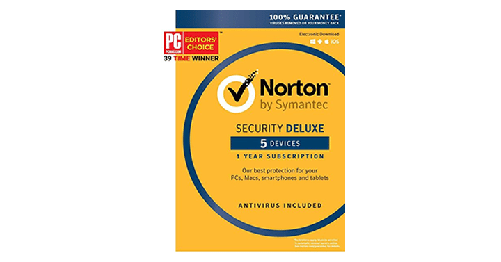 Save on Norton Security Deluxe for 5 Devices – Just $19.99!