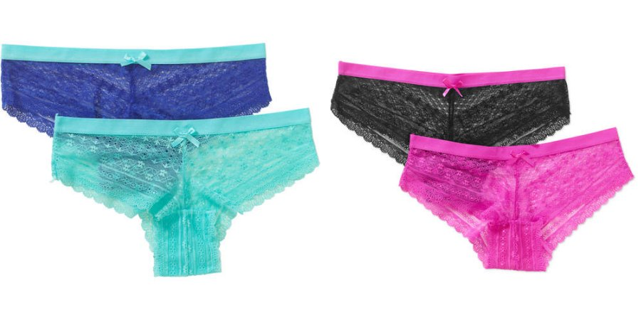 Pretty Essentials Women’s Lace Tanga Cheekster Panty 2-pack ONLY $3.00!!
