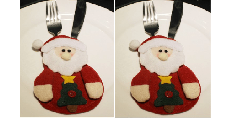 Christmas Party Santa Claus Tableware Cover Bags Only $0.10 Shipped!
