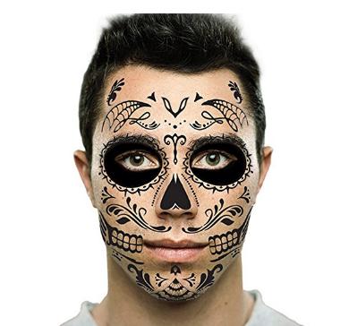 Sugar Skull Day of the Dead Temporary Face Tattoo Kit – Only $7.49!