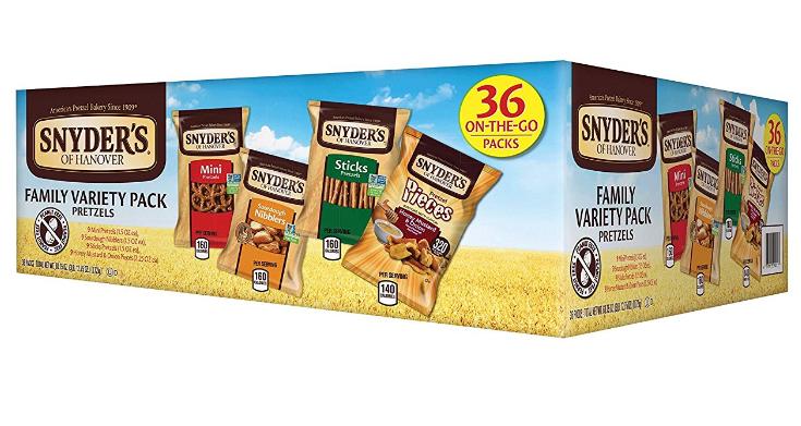 Snyder’s of Hanover Pretzel Variety Pack, 36 Count – Only $8.16!