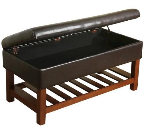Cocktail Ottoman with Bench Espresso – Only $69.98!