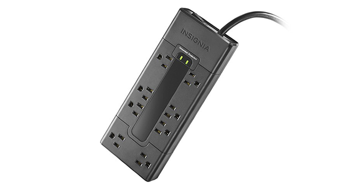Insignia 8-Outlet Surge Protector Strip – Just $9.99!
