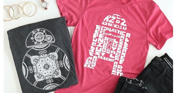 Attention Star Wars Fans! Galaxy Graphic Tees from Jane – 3 Styles in 8 Colors – Just $13.99!