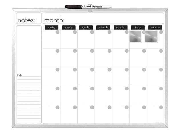 The Board Dudes 16X20-In Aluminum Framed Magnetic Dry-Erase Calendar – Only $5.49! *Add-On Item*