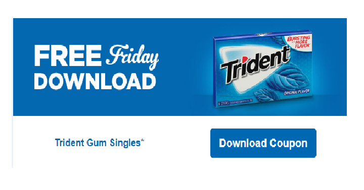  FREE Trident Gum Singles! (Download Coupon Today, Sept. 29th Only)