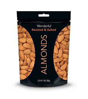 Wonderful Almonds, Roasted and Salted, 7-Oz Bag – Only $5.68!