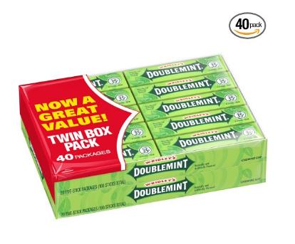 Wrigley’s Doublemint Chewing Gum, 5-Piece Pack (40 Packs) – Only $6.64!