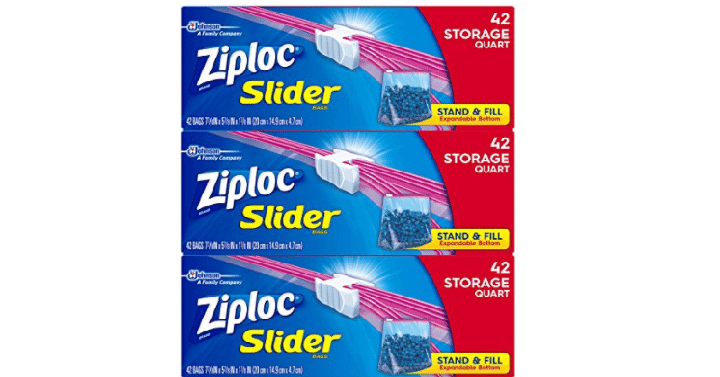 Ziploc Quart Slider Storage Bags, 126 Count Only $6.73 Shipped!