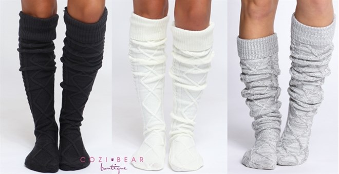 Thigh High Cable Knit Socks from Jane – Just $11.99!
