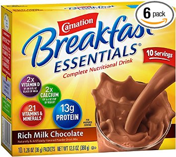 Carnation Breakfast Essentials Powder Drink Mix 10 Count (Rich Milk Chocolate) Pack of 6 Only $12.33 Shipped!