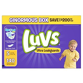 Luvs Ultra Leakguards Diapers (Size 5) 140 Count Only $18.96 Shipped!