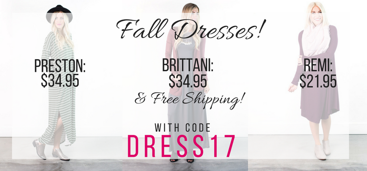 Style Steals at Cents of Style – Fall Dresses for Just $21.95-$34.95! FREE SHIPPING!