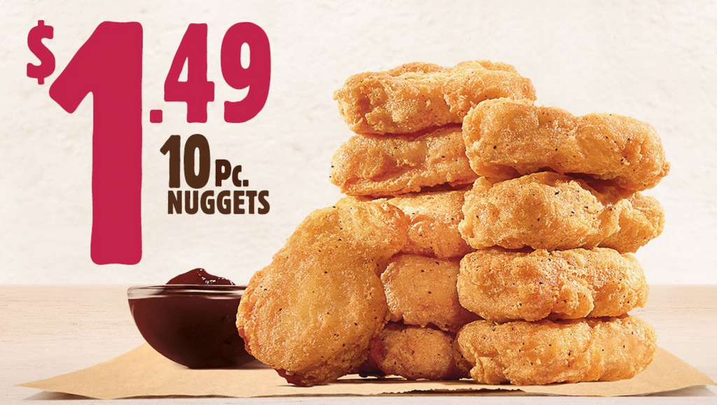 10 Chicken Nuggets from Burger King $1.49!