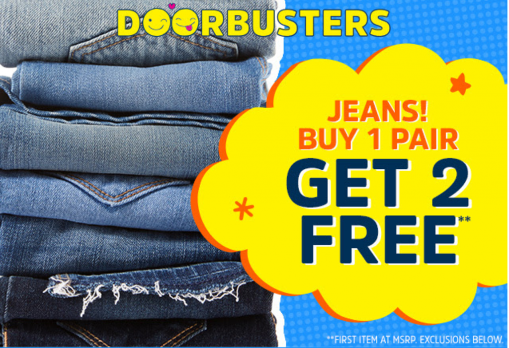 Buy One Pair of Jeans & Get Two FREE At OshKosh!