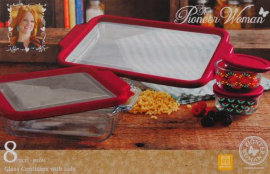 The Pioneer Woman Flea Market 8-Piece Glass Bake and Store Decorated Set Just $17.88!