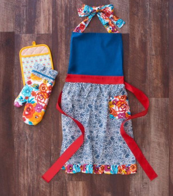 The Pioneer Woman Flea Market Apron, Oven Mitt, Pot Holder $17.98!