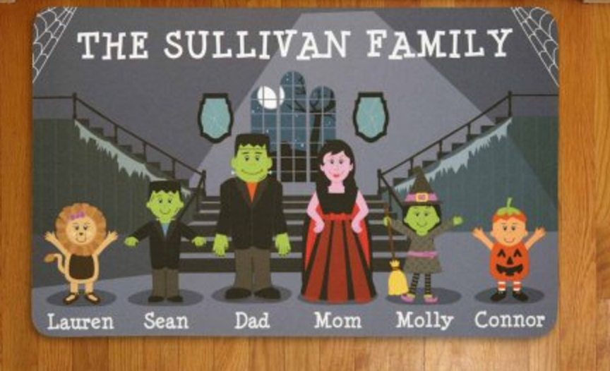 Personalized Spooky Family Halloween Doormat Just $11.95!