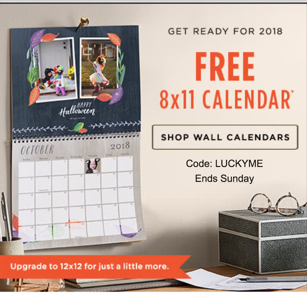 RUN! FREE Calendar Offer From Shutterfly Just Pay Shipping! Perfect Holiday Gift!