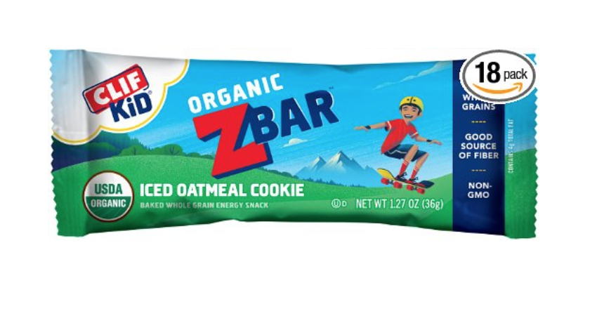 CLIF KID ZBAR Organic Energy Bar Iced Oatmeal Cookie 18-Count $8.55 Shipped!