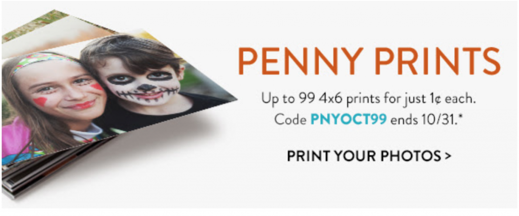 Penny Prints Are Back! Get 99 4×6 Prints For Just $0.01 Each!