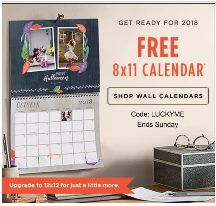 Ending Tomorrow! FREE Calendar Offer From Shutterfly! Just Pay Shipping!