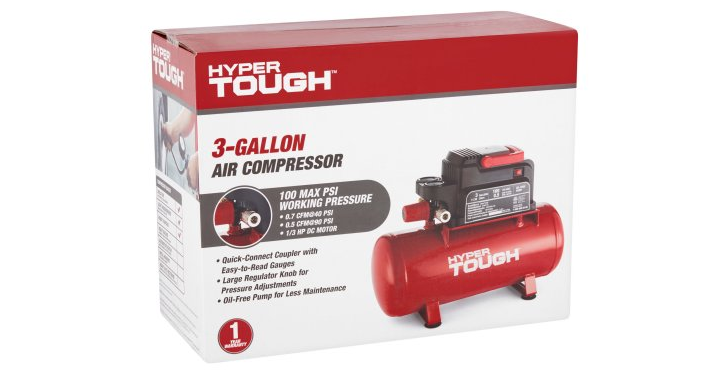 Hyper Tough 3-Gallon Air Compressor Only $39.99 Shipped! (Reg. $54.88)